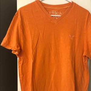 Men’s American eagle orange v-neck